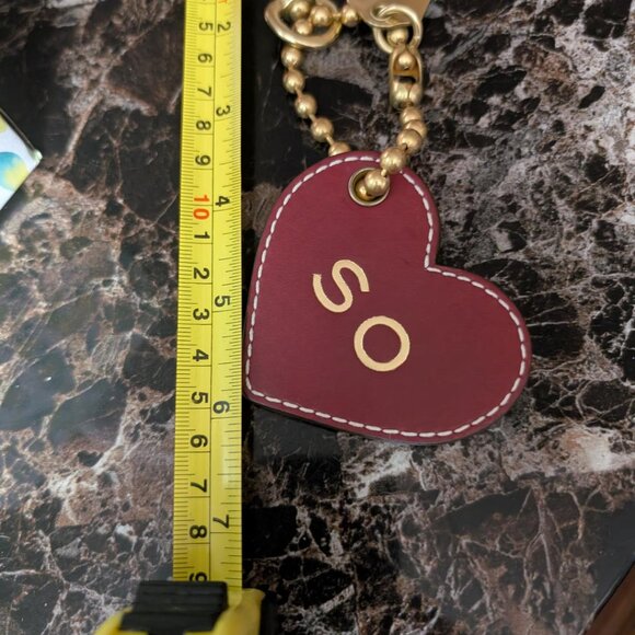 COACH 1941 PINK HEART KEYCHAIN CHARM - Picture 3 of 3